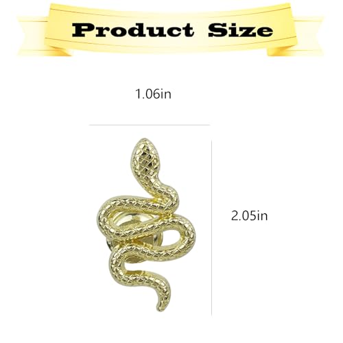 Snake Coat Hooks, Animal Wall Hooks, for Hanging Jackets, Bags, Wardrobes, Towels, Scarves, Kitchen Walls 4 Pieces (Gold) - color: Gold
