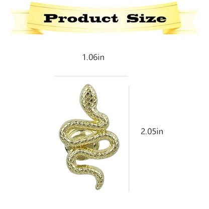 Snake Coat Hooks, Animal Wall Hooks, for Hanging Jackets, Bags, Wardrobes, Towels, Scarves, Kitchen Walls 4 Pieces (Gold) - color: Gold