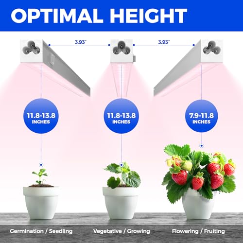 Barrina T5 Plant Lights, 5W LED Grow Light Strip, 1FT White Cover, 8 Packs | Linkable Plant Growing Lamp for House Plants, Under Cabinet Grow Lamp with 3 Mounting Modes, Pinkish White, Separate On/Off - color: Pinkish White, size: 1ft-white Cover