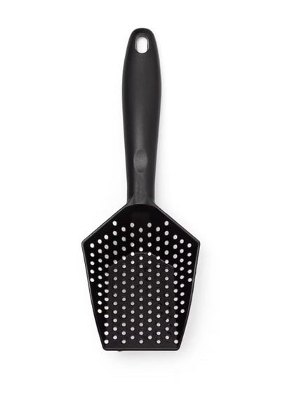 Reptile Sand Sifting Scoop Litter Shovel - Durable Metal Reptile Litter Cleaner Scooper with Black Non-Slip Handle, Fine Mesh Sifter for Lizard Substrate, Terrarium Sand & Waste Removal