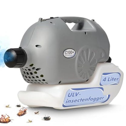 C100 Plus Mosquito Fogger Machine, Bug Fogger, Mosquito Sprayer, Mist Blower, ULV Cold, 26 Ft Spray, 1250W Samsung Motor, Adjustable 5-50 Micron, Tick, Bee, Outdoor Fogger 110V - size: 1.1 Gallon - 4 Liters