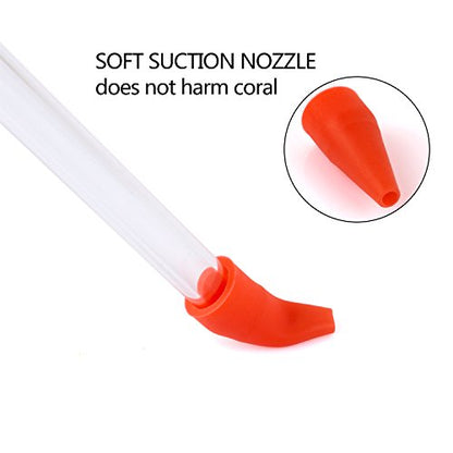 Aquarium Choice Coral Feeder Long Syringe Tube Liquid Fertilizer Feeder SPS HPS Marine Reef Coral Feeder Tool Fish Excreta Cleaner Precise spot Feeding Tube 18.3 Inch Long - size: 1 units red coral feeder