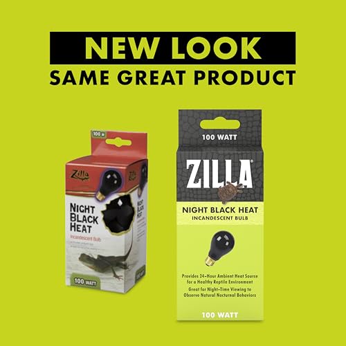 Zilla Incandescent Bulb, Night Black, Ideal for Nocturnal Reptile Species - size: 100 Watts, style: Night Black