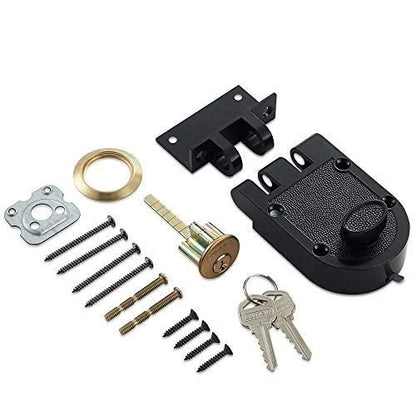 Jimmy Proof Deadbolt Lock with Keyed (Black) - color: Black