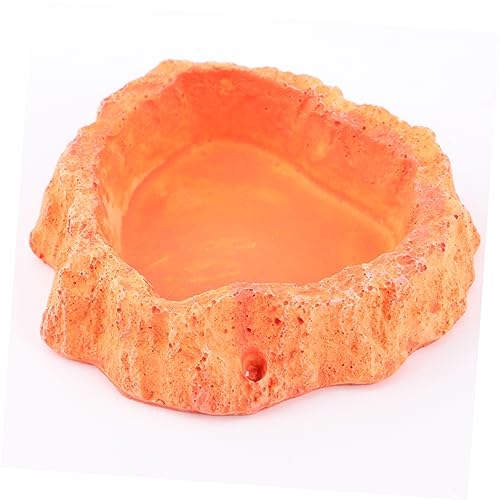 POPETPOP Reptile Feeder Bowl for Lizard Turtle Skid-Resistant Easy-Clean Odorless Food Water Storage Basin