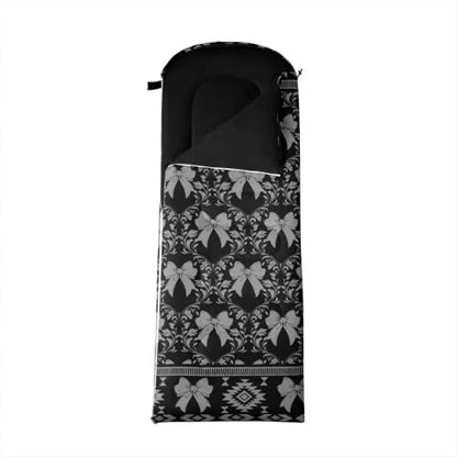Erosebridal Hawk Moth Sleeping Bag for Kids Spooky Aztec Wearable Camping Blanket for Hiking Outdoor Travel Hunting Sleep Bag - color: Black Aesthetic Bow