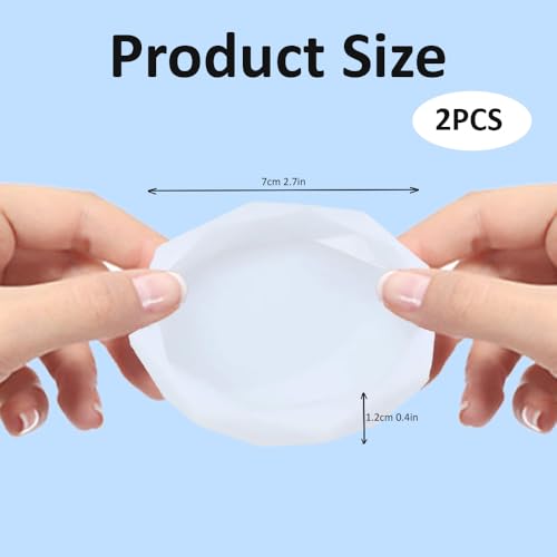 Snail Food and Water Bowl, Pet Snail Feeder, Small Reptile Food Dish Bowl Silicone Calcium Dish for Land Snails Lizard Gecko Bearded Dragon Chameleon and Hermit Crab (White, 2 Pcs)