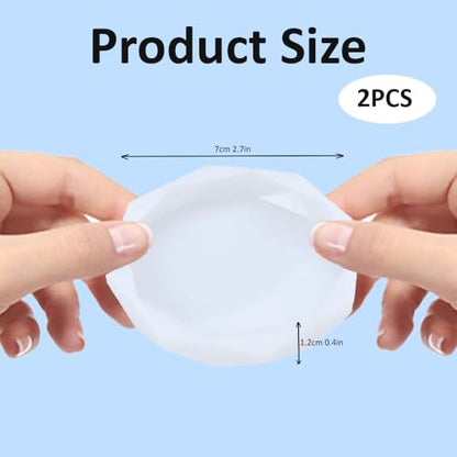 Snail Food and Water Bowl, Pet Snail Feeder, Small Reptile Food Dish Bowl Silicone Calcium Dish for Land Snails Lizard Gecko Bearded Dragon Chameleon and Hermit Crab (White, 2 Pcs)