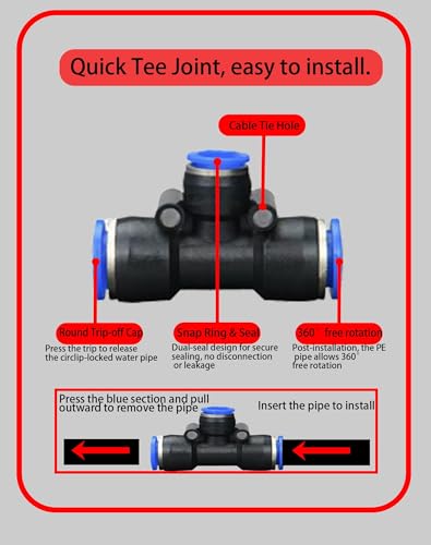 360° Adjustable Drip Irrigation System – Garden Watering Sprinkler System | 12mm Large-Diameter Tubing, Automatic Quick-Connect Misting Sprinkler System for Raised Beds, Lawn, Patio, Yard, Greenhouse - size: 65 FT