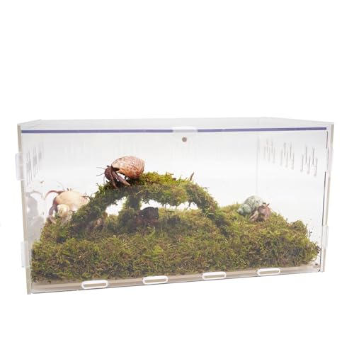 Hermit Crab Tank, Starter Cage Kit with 7 Inch Adjustable Climbing Toys and 3.5oz Substrate