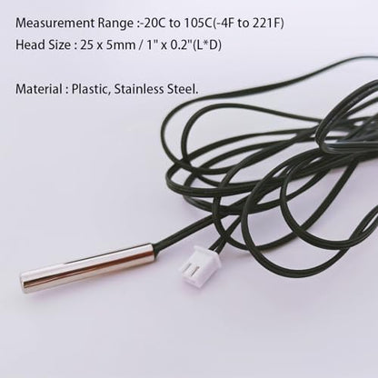 4pcs 10K Thermistor 3 M, 3950 NTC 10K Thermistor Temperature Sensor Probe, Stainless Steel NTC 10K Temp Sensor Probe use for Water Dispenser/Refrigerators/Freezers,etc. - style: 4pcs NTC 10K 3950 Thermistor 3 Meter