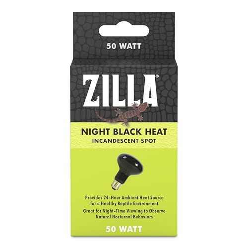 Zilla Incandescent Spot Bulb, for Nocturnal Reptile Species, Night Black - size: Pack of 1, style: Night Black (50W)