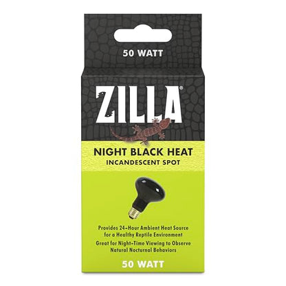 Zilla Incandescent Spot Bulb, for Nocturnal Reptile Species, Night Black - size: Pack of 1, style: Night Black (50W)