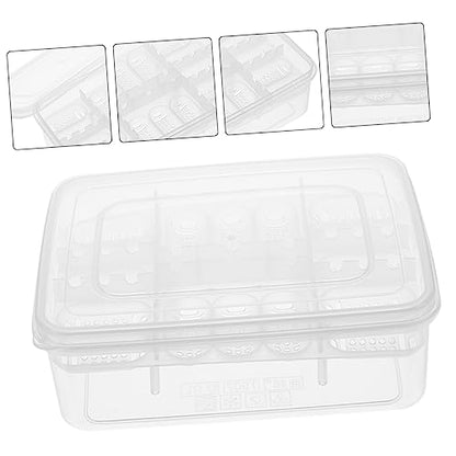 Compartment Reptile Egg Incubation Box Durable Plastic Breeding Tray with Temperature Gauge for Lizard Snake and Turtle Hatchery Management