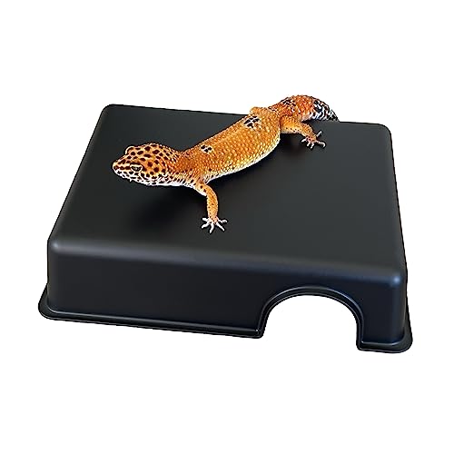 Reptile Hide Box, Small Animal Hideout, Plastic Hide cave for Leopard Geckos, Small Snakes, Juvenile Ball Pythons, Lizards, hognose Snakes, cornsnakes (Large) - style: Large