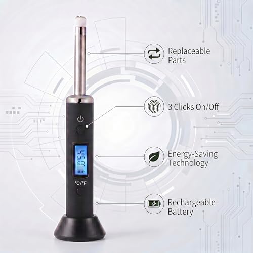 Real-time Temperature Reading Device, Digital thermocouple Thermometer Kits - Black Version - color: Black