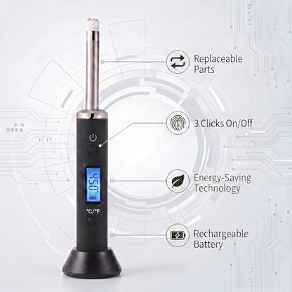 Real-time Temperature Reading Device, Digital thermocouple Thermometer Kits - Black Version - color: Black