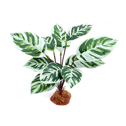 JIHAQUA Reptile Artificial Plants, Terrarium Decorations, Amphibian Habitat Hideout Plastic Plants, Green Vines