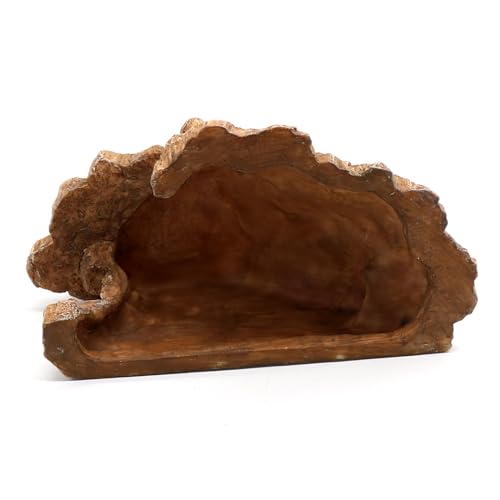 Gecko Hide Shale Scape Step Ledge, Reptile Cave Hideout Tank Accessories Decorations, Great for Reptiles, Amphibians, Leopard Gecko, Lizard, Frogs, Turtle (Small-7.3 * 4.4 * 3) - style: Small-7.3 * 4.4 * 3