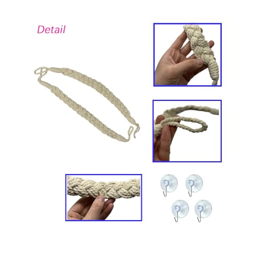 2 Pcs Hermit Crab Sturdy Twine Ladder, Hermit Crab Vine Climbing Toys, Reptile Tank Terrarium Accessories for Hermit Crab Geckos Snakes Lizards Geckos Tree Frogs