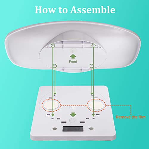 Digital Mini Pet Scale, LCD Electronic Weighing Scale with Tray, Max.33 lbs | Portable Small Animal Weight Scale, Multifunction Kitchen Scale for Food/Puppy/Kitten/Lizard/Hamster/Tortoise/Whelping