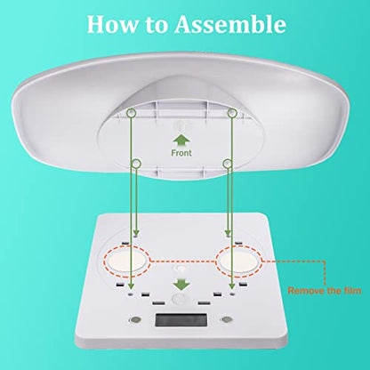 Digital Mini Pet Scale, LCD Electronic Weighing Scale with Tray, Max.33 lbs | Portable Small Animal Weight Scale, Multifunction Kitchen Scale for Food/Puppy/Kitten/Lizard/Hamster/Tortoise/Whelping