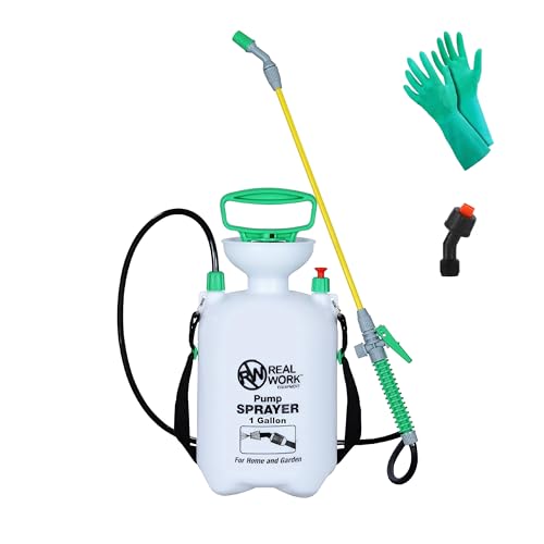 REALWORK 2pk 1-Gallon Handheld Tank Sprayer with Easy-Carry Shoulder Strap for Lawn, Garden, Yard, in Translucent White - size: 1 gallon