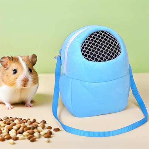 ULTECHNOVO 3pcs Hamster Carrier Travel Bags Lightweight Woolen Small Animal Carrying Case for Rabbits and Hamsters, Easy to Carry Shoulder Bags for Outdoor and Casual Outings