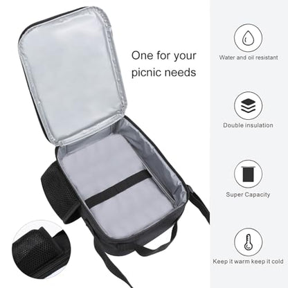 Snake Skin Texture Lunch Box Cooler Bag for Women Men | unisex adult,portable,insulated,adjustable strap,washable,bottle pocket
