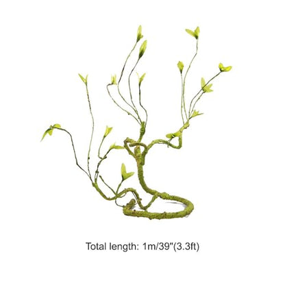 MiOYOOW Reptile Climbing Branch, Bendable Bearded Dragon Jungle Vines Flexible Terrarium Plants Decor for Lizards Tortoises Snakes Frog Geckos