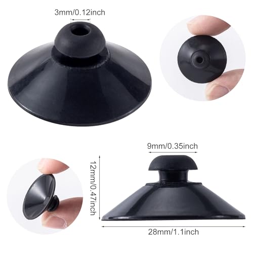OIIKI 15PCS Fish Tank Suction Cup Clips, Aquarium Suction Cup Camp Clips | Black Plastic Fish Tank Accessories for Fish Tank Attachments for Tank Pump, Overhead Line Tube, Fish Tank Aeration Setup - color: Black,15pcs