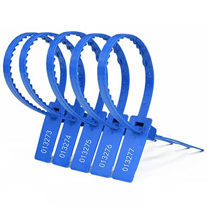 Heavy Duty Plastic Security Seal - Self Locking, Tamper Evident, Truck Trailer Seals (337 mm, Blue, 100 PCS) - color: Blue, size: 100 PCS