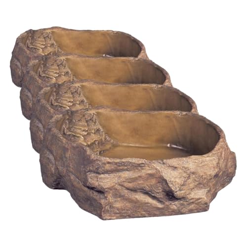 Exo Terra Water Dish, Water Bowl for Reptiles, X-Large, Flavorless, 1 pounds (Pack of 4) - size: X-Large (Pack of 4)