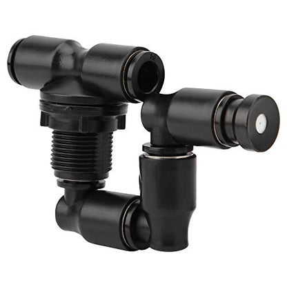 Gonetre Reptiles Mist Sprinkler, 360°Adjustable Reptile Nozzle, ine Mist Sprayer Nozzle, Reptiles Fogger Mist Sprinkler for Rainforest Pet Cooling System, Black
