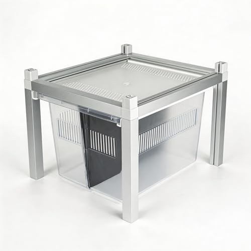 13x10x8 Stackable Reptile Rack Unit with Removable Divider, Ventilated Lid | 13x10x8 stackable reptile rack expansion, removable divider, ventilated plastic lid, modular gecko breeding habitat - size: 13x10x8-add