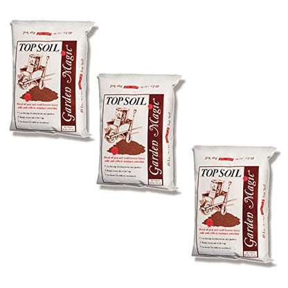 Michigan Peat Garden Magic Indoor and Outdoor Organic Planting Potting Topsoil Mix with Perlite Blend and Moisture Retention, 40-Pound Bag (3 Pack) - size: 40-Pound (3 Pack)