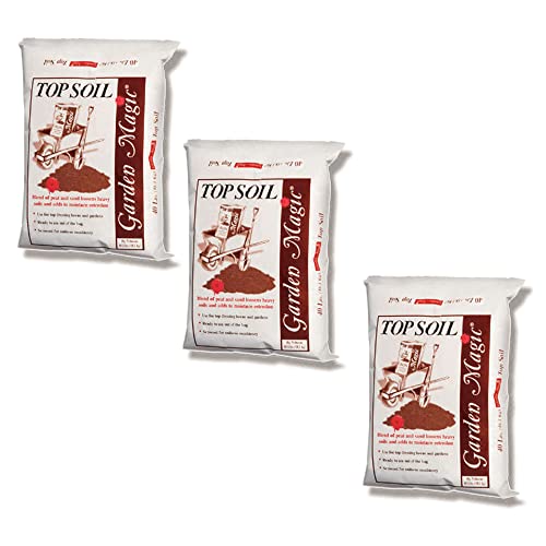 Michigan Peat Garden Magic Indoor and Outdoor Organic Planting Potting Topsoil Mix with Perlite Blend and Moisture Retention, 40-Pound Bag (3 Pack) - size: 40-Pound (3 Pack)