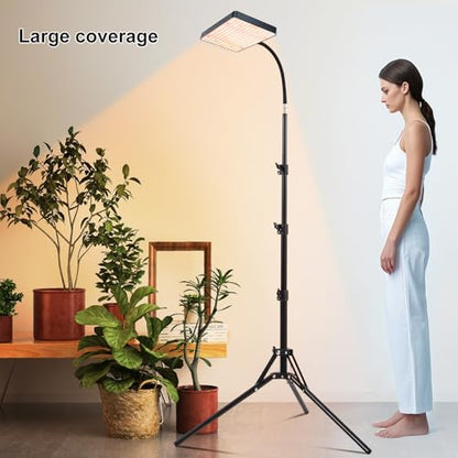 FECiDA Smart Control 25 Watt LED Grow Light with Stand, 4/8/12/16/20H Timer, Bright Enough Like A Small Sun Grow Lights for Indoor Plants, Bonsai Tree, 24"-64" Height Adjustable - size: Stand-1Head-25W-Timer-Dimming