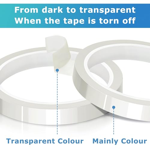 High Temperature Tape Heat Tape Heat Resistant Tape Heat Transfer Tape Heat Tape for Sublimation No Residue 10mm X 33m 108ft (Transparent-6 Roll) - color: Transparent-6 Roll