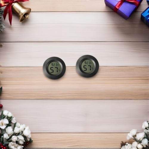 SECFOU 7pcs Mini Digital Thermometer Hygrometer for Terrarium, Compact Portable Plastic Temperature and Humidity Gauge for Indoor Home Use