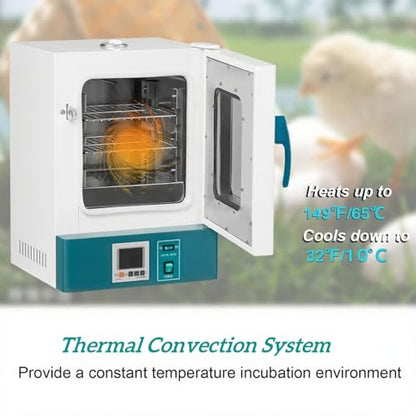 PioneerWorks Lab Incubator 20L RT 0-65℃ Incubator Scientific Digital Incubator PID Temperature Control, Microbiological Laboratory Incubator for Culture Seed Medical Science Germination