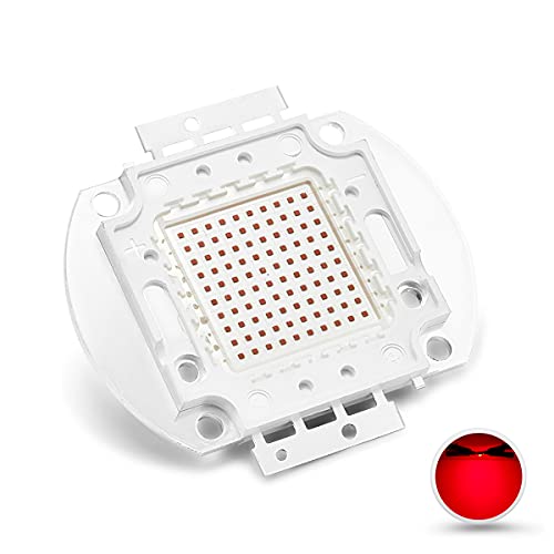 CHANZON High Power Led Chip 100W Red | (3000mA / DC 20V - 24V / 100 Watt) Super Bright Intensity SMD COB Light Emitter Components Diode Bulb Lamp Beads DIY Lighting - color: E) Red