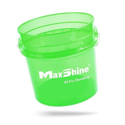 Maxshine 3.5 Gallon Universal Detailing Bucket – Car Wash Bucket for Scratch-Free Washing – Garage Storage & Auto Detailing Tool Holder – Holds Soap, Foam Cannon, Brushes, Microfiber Towels (Green) - color: 3.5g Bucket (Green)