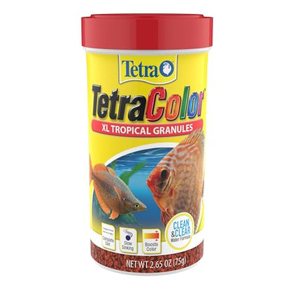 Tetra Color XL Tropical Granules Fish Food for Large Tropical Fish, 2.65 oz - size: 2.65 Ounce (Pack of 1)
