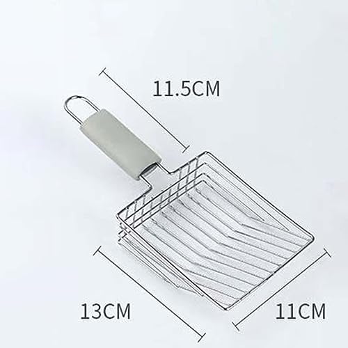 Easy Litter Metal Mesh Cat Litter Scoop, 9.65 × 5.51 in, Ergonomic Handle Sifter for Cat Boxes and Reptile Terrariums
