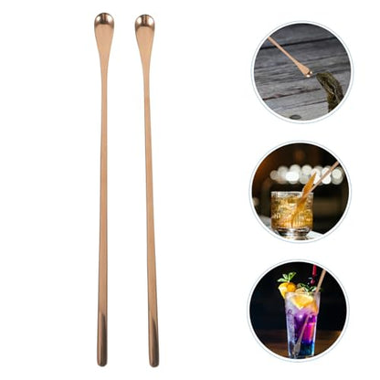 balacoo 2pcs Portable Lizard Food Feeding Spoon Reptile Pet Feeder Small Scoop Pet Supply Comfortable Handle - color: Rose Gold