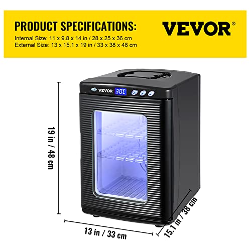 Happybuy Black Reptile Incubator 25L Digital Incubator for Small Reptiles with Cooling and Heating 5-42C - color: Black