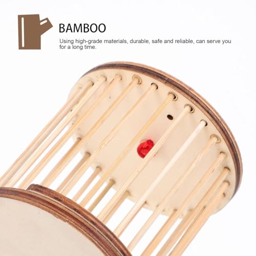POPETPOP Hanging Bamboo Cricket Cage Portable Grasshoppers Cage Small Insects Storage for Home Reusable Mesh for Nature Study 3.54 X 3.14 X 3.14 in 1 Pack