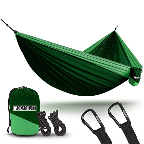 Double Hammock by Bear Butt - color: Dark Green / Light Green