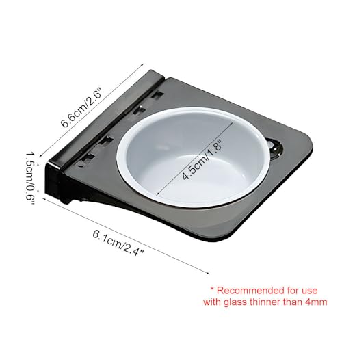 Magnetic Gecko Ledge, Reptile Feeder Ledge with 1 Feeding Cup, Reptile Food & Water Bowl for Arboreal Reptiles, Tree Frogs, Geckos, Beetles, Chameleons - color: Single Bowl